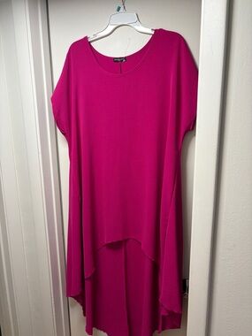 cha cha vente Fuchsia High-Low Tunic Dress